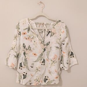 Saks Fifth Avenue Linean Floral Blouse - Size Medium